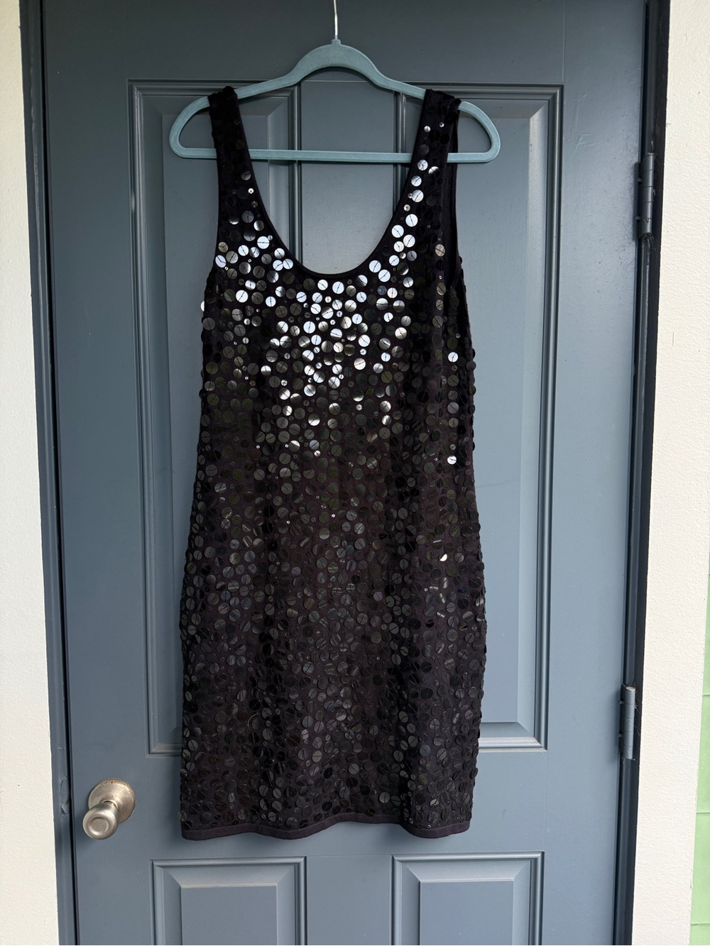 Worthington Black Sequin Tank Dress, Size M